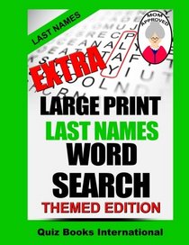 Extra Large Print Word Search - Last Names