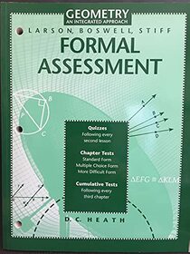 Geometry, An Integrated Approach: Formal Assessment