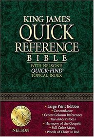 Kjv Quick Reference Bible The Easy-to-access King James Version With Quick-reference Features