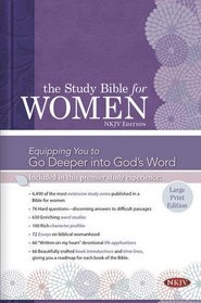 The Study Bible for Women: NKJV Large Print Edition, Hardcover Indexed