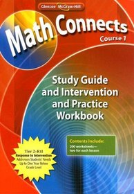 Math Connects: Study Guide and Intervention and Practice Workbook, Course 1