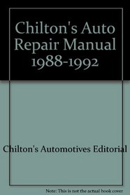 Chilton's Auto Repair Manual, 1987-1991