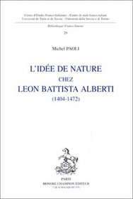 L'ide de nature chez Leon Battista Alberti, 1402-1472