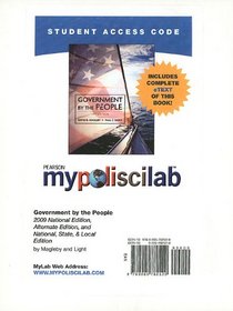 MyPoliSciLab with Pearson eText Student Access Code Card for Government by The People (standalone) (23rd Edition)