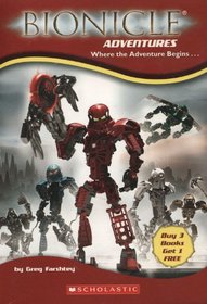 Bionicle Adventures Where the Adventure Begins... (Box Set: #1 Mystery of Metru Nui #2 Trial by Fire #3 The Darkness Below #4 Legends of Metru Nui)