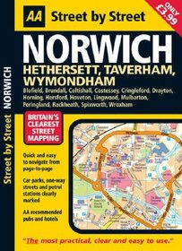 AA Street by Street: Norwich: Hethersett, Taverham, Wymondham