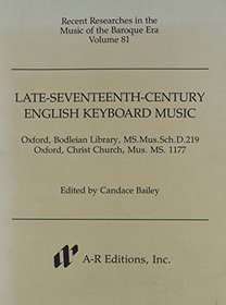Late 17th Century English Keyboard Music (Recent Researches in the Music of the Baroque Era)