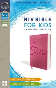 NIV, Bible for Kids, Leathersoft, Pink, Red Letter Edition, Comfort Print: Thinline Edition