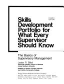 Skills Development Portfolio for What Every Supervisor Should Know