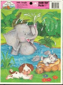 Jolly Jungle Frame-Tray Puzzle, Ages 3 to 7 (Little Golden Book Land, 4652A)
