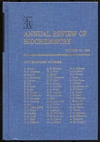 Annual Review of Biochemistry: 1993