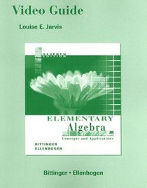 Video Guide for Elementary Algebra: Concepts and Applications