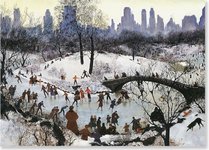 Skating in Central Park (Stationery, Note Cards)