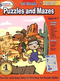 Hooked On Phonics 1st Grade Puzzles and Mazes Workbook