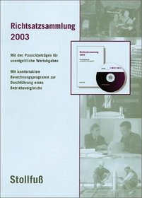 Richtsatzsammlung 2003. Buch und CD-ROM