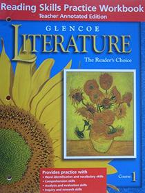 Literature, the Reader's Choice. Reading Skills Practice Workbook, Teacher's Edition