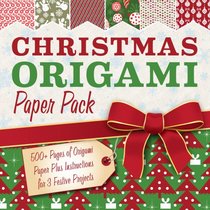Christmas Origami Paper Pack: 500+ Sheets of Origami Paper Plus Instructions for 3 Festive Projects