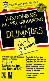 Windows 98 API Programming for Dummies Quick Reference