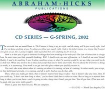Abraham-Hicks G-Series Cd's - G-Series Spring, 2002 Virtual Reality Process Refined