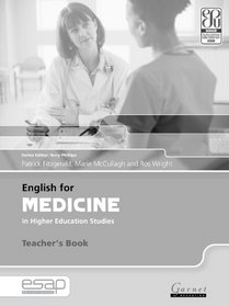 English for Medicine in Higher Education Studies: Teacher's Book (English for Specific Academic Purposes)