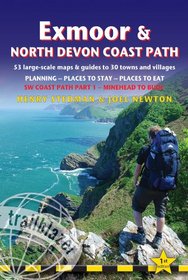 Exmoor & North Devon Coast Path: (SW Coast Path Part 1) British Walking Guide with 53 large-scale walking maps, places to stay, places to eat (Trailblazer)