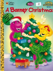 A Barney Christmas: Press-on Stickers and Coloring Fun (Easy Peel Sticker Book)