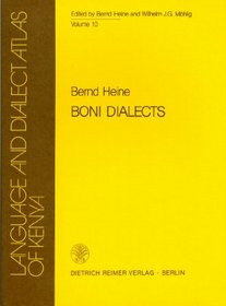 Boni dialects (Language and dialect atlas of Kenya)