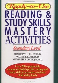 Ready-to-Use Reading  Study Skills Mastery Activities : Secondary Level (J-B Ed: Ready-to-Use Activities)