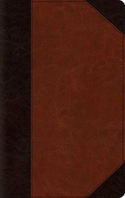 ESV Large Print Thinline Bible (TruTone, Brown/Cordovan, Portfolio Design)