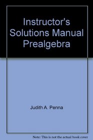 Instructor's Solutions Manual Prealgebra