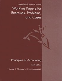 Principles Of Accounting And Principles Of Financial Accounting Working Papers Volume One Tenth Edition