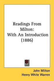 Readings From Milton: With An Introduction (1886)