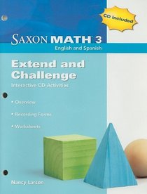 Saxon Math 3: Extend and Challenge [With CDROM] (Spanish Edition)