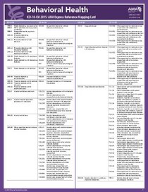 ICD-10 Mappings 2015 Express Reference Coding Card: Behavioral Health