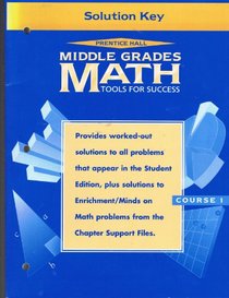Middle Grades Math Tools for Success Solution Key (Course 1)