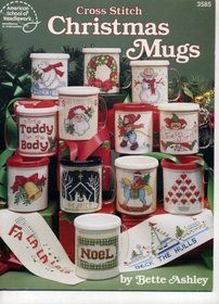 Cross Stitch Christmas Mugs