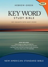 Hebrew-Greek Key Word Study Bible: New American Standard Bible, Genuine Black, Wider Margins