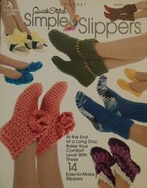 Annie's Attic Quick Stitch Crochet Simple Slippers