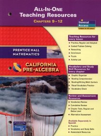California Pre-Algebra All-in-One Teaching Resources; Chapters 9-12 (Prentice Hall Mathematics)
