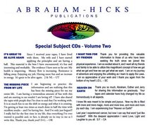 Abraham-Hicks Special Subjects Vol. 2