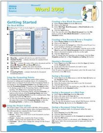 Microsoft Word 2004 for Mac Quick Source Guide