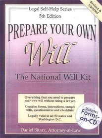 Prepare Your Own Will: The National Will Kit (Prepare Your Own Will)