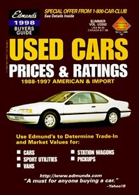 Edmunds 1998 Used Cars Prices & Ratings: Winter Volume U3204 (Edmundscom Used Cars and Trucks Buyer's Guide)