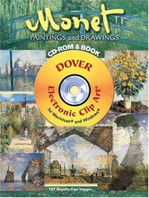Monet Paintings and Drawings CD-ROM and Book (Dover Electronic Clip Art)