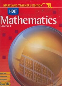 Mathematics Course 1 Maryland Teacher's Edition