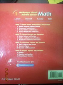 Math (McDougal Middle School North Carolina Edition, Course 1)