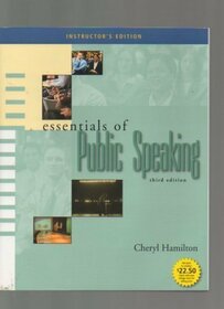 The Essentials of Public Speaking for Technical Presentation --2006 publication.