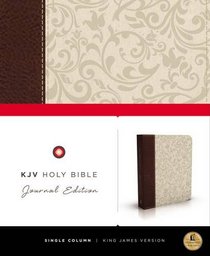 KJV, Holy Bible, Journal Edition, Imitation Leather, Brown/Cream, Red Letter Edition