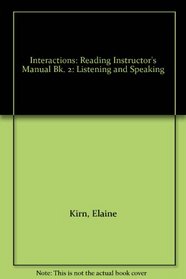 Interactions: Reading Instructor's Manual Bk. 2: Listening and Speaking