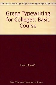 Gregg Typewriting for Colleges